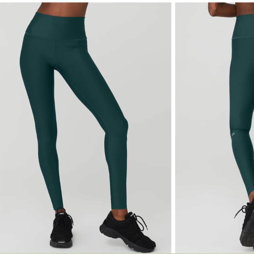 Alo Yoga - High-Waist Airlift Legging - Midnight Green - Size Large